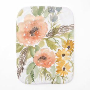 Late Summer Flowers I Baby Burp Cloth