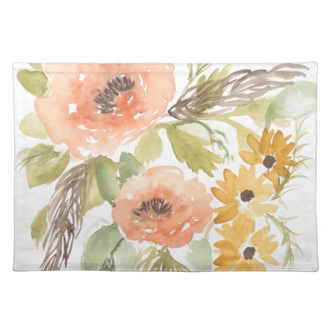 Late Summer Flowers I Cloth Placemat (Front)