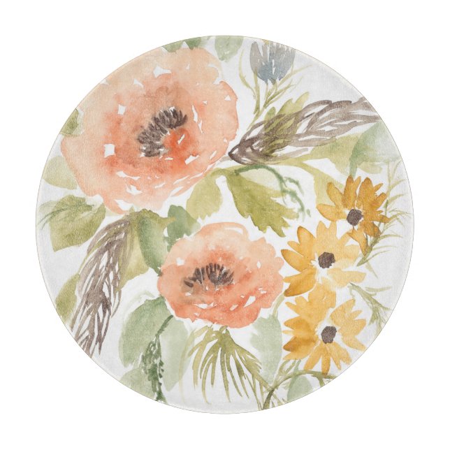 Late Summer Flowers I Cutting Board (Front)