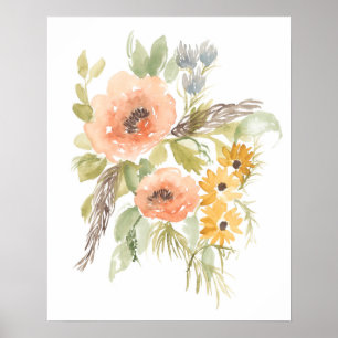 Late Summer Flowers I Poster