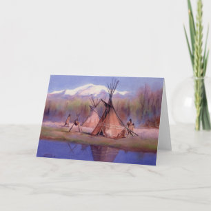 LATE SUMMER TIPI CAMP by SHARON SHARPE Card