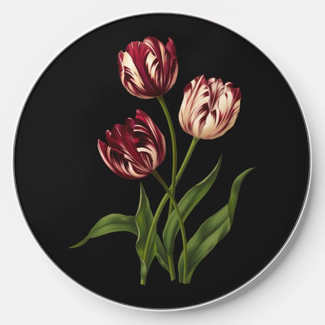 Late Tulip 001 ~ Botanical Art ~  Wireless Charger (Front)