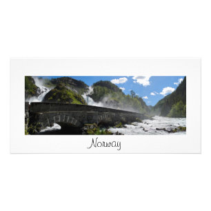 Latefossen waterfall in Norway photo card