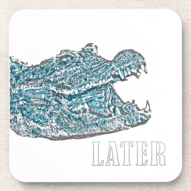 Later Alligator  Beverage Coaster (Front)