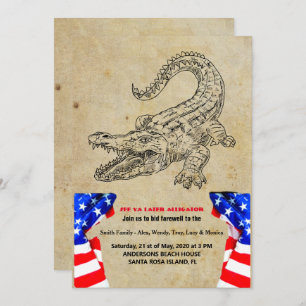 Later Alligator Going Away Party Invitation