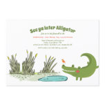 Later Alligator Going Away Party Invitation Later Alligator Going Away Party Invitation