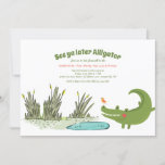 Later Alligator Going Away Party Invitation at Zazzle
