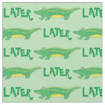 Later Gator Green Yellow Alligator Crocodile Croc Fabric