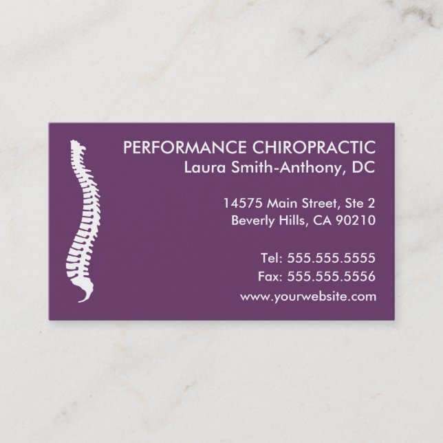 Lateral Spine Chiropractic Business Cards (Front)