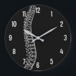 Lateral Spine Chiropractor Acrylic Wall Clock<br><div class="desc">Simple clock design with artsy hand drawn look lateral spine. Change the background color to whatever dark color you'd like!</div>