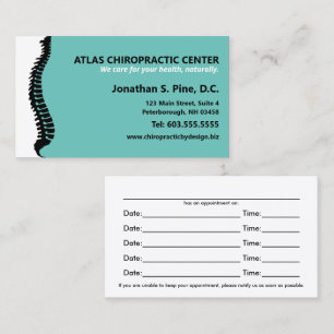 Lateral Spine Chiropractor Multiple Appointment Card