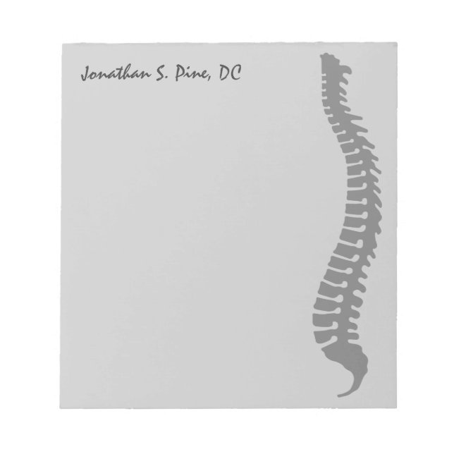 Lateral Spine Logo Doctor Personalized Notepad (Front)