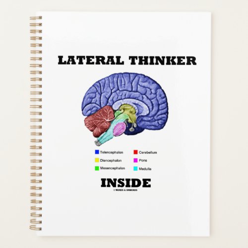 Lateral Thinker Inside Brain Geek Humor Planner