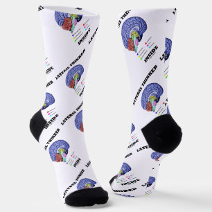 Lateral Thinker Inside Brain Geek Humor Socks