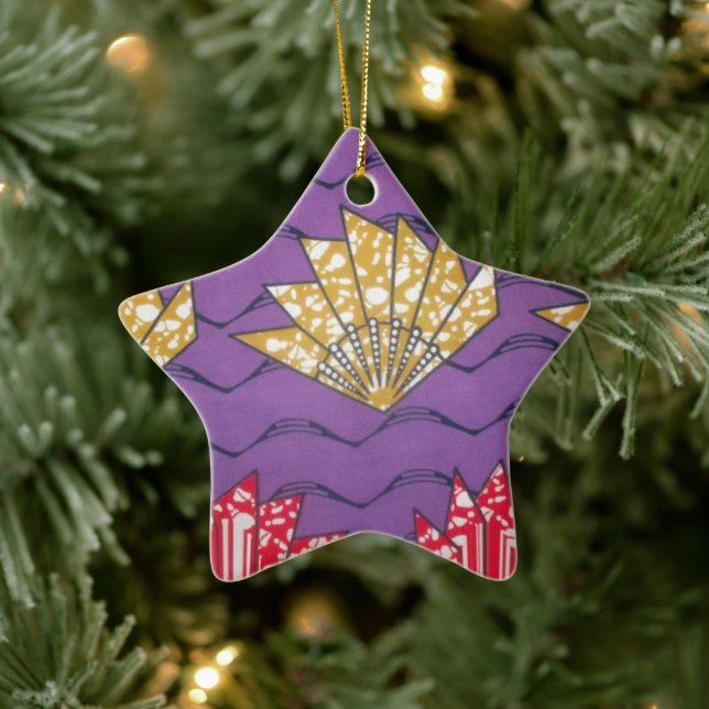 Latest Africa Wavy Traditional Fashion Pattern Art Ceramic Ornament (Tree)