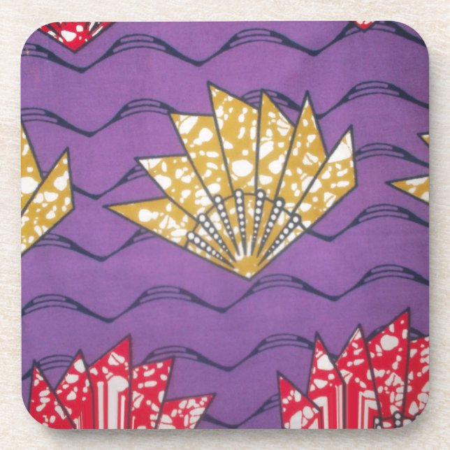 Latest Africa Wavy Traditional Fashion Pattern Art Coaster (Front)