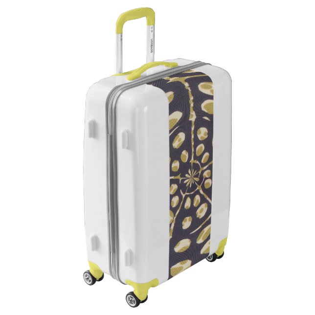 Latest African Smart Blue Olive Green Art Design Luggage (Rotated Left)