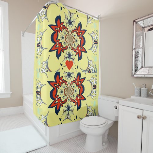 Latest Amazing Floral Continental Fashion Shower Curtain