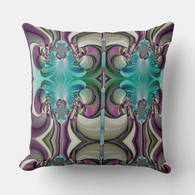 Latest Angelic Special Gift Cyan Purple shade Art Throw Pillow (Front)