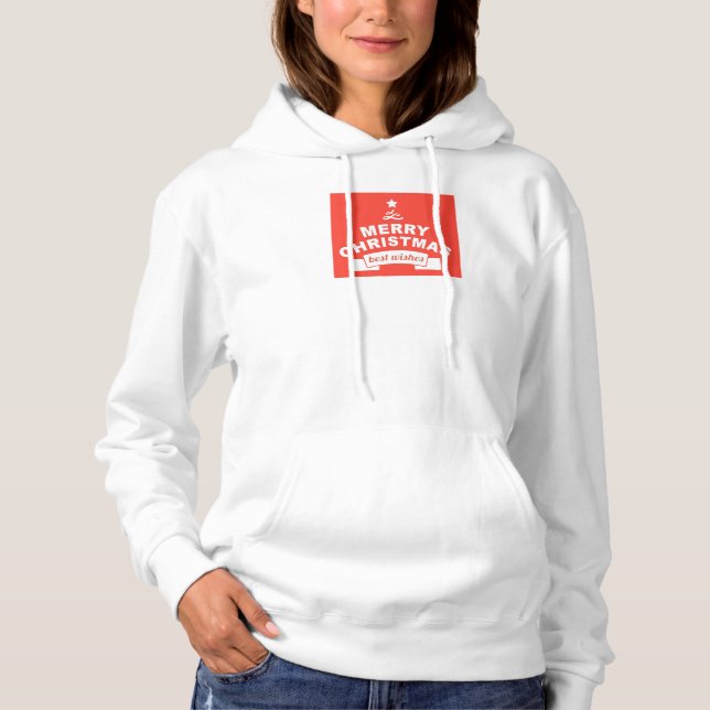 Latest Best Wishes Christmas Monogram Hoodie (Front)
