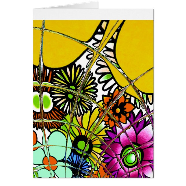 Latest Colorful Amazing Floral Pattern Design Art Cards (Front)