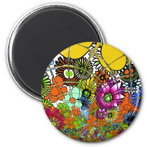 Latest colorful amazing floral pattern design art magnet