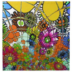 Latest Colorful Amazing Floral Pattern Design Art Napkin