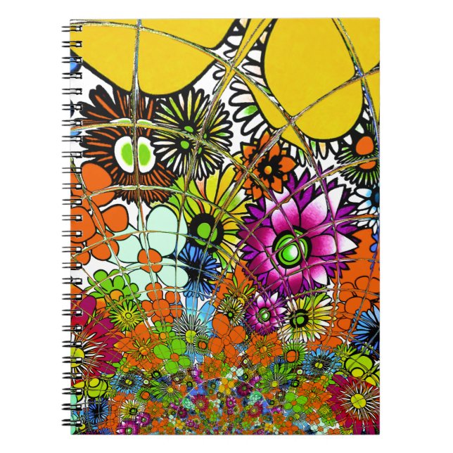 Latest Colorful Amazing Floral Pattern Design Art Notebook (Front)
