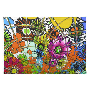 Latest Colorful Amazing Floral Pattern Design Art Placemat