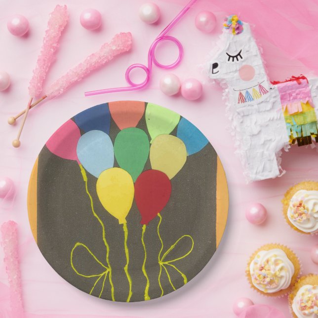 Latest Cool Golden Yellow Birthday Party Ideas Paper Plates (Party)
