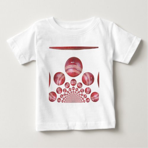 Latest Cricket balls pro pattern design art Baby T_Shirt