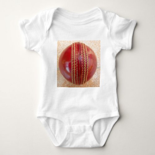 Latest Cricket Red Ball Baby Bodysuit