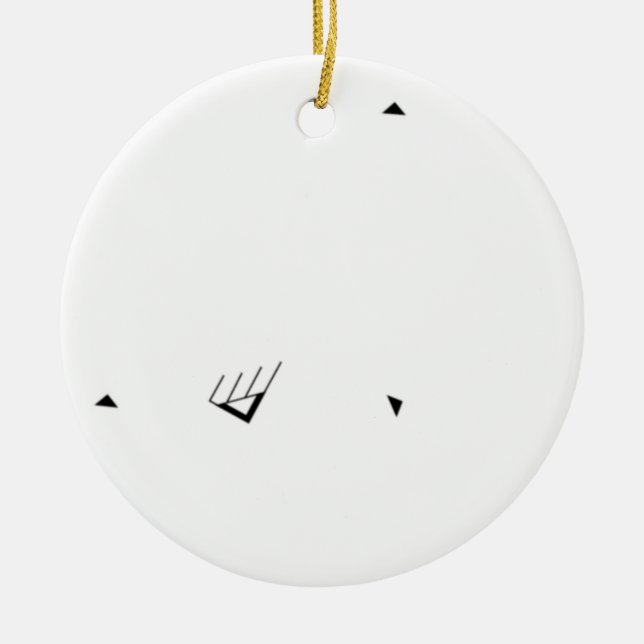 Latest Custom TextLogo Ceramic Ornament (Front)