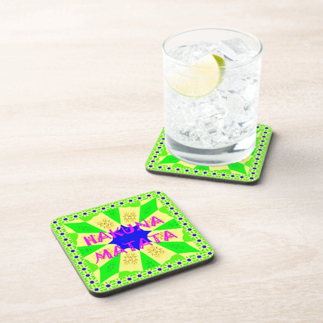 Latest Hakuna Matata Beautiful Amazing Design Colo Beverage Coaster (Right Side)