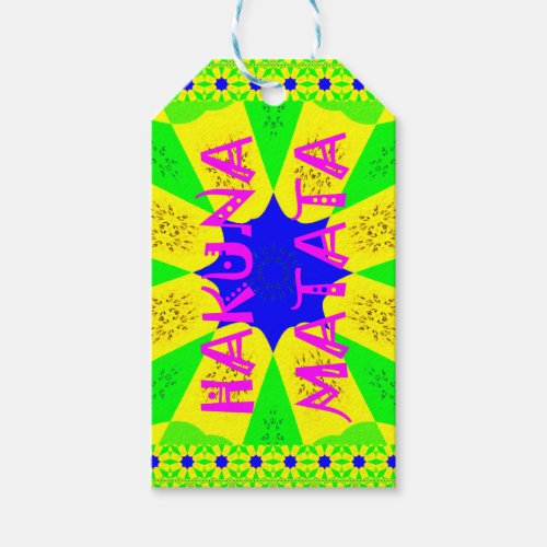 Latest Hakuna Matata Beautiful Amazing Design Colo Gift Tags