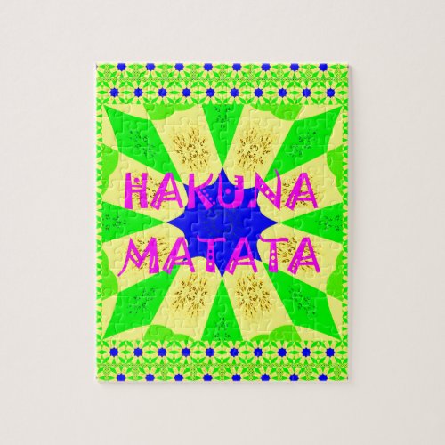 Latest Hakuna Matata Beautiful Amazing Design Colo Jigsaw Puzzle