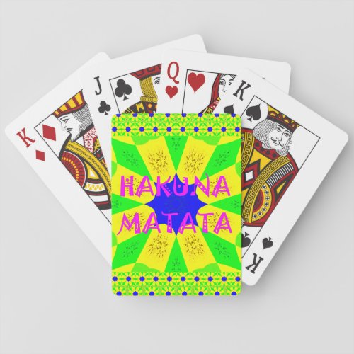 Latest Hakuna Matata Beautiful Amazing Design Colo Poker Cards