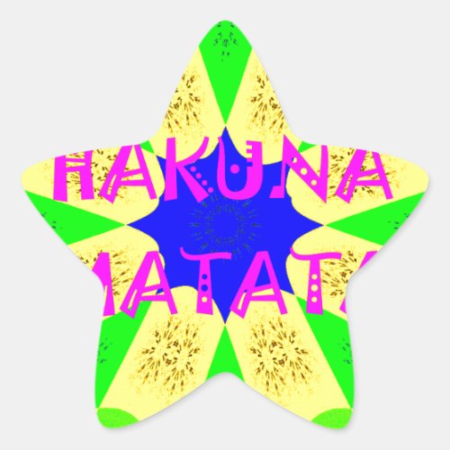 Latest Hakuna Matata Beautiful Amazing Design Colo Star Sticker