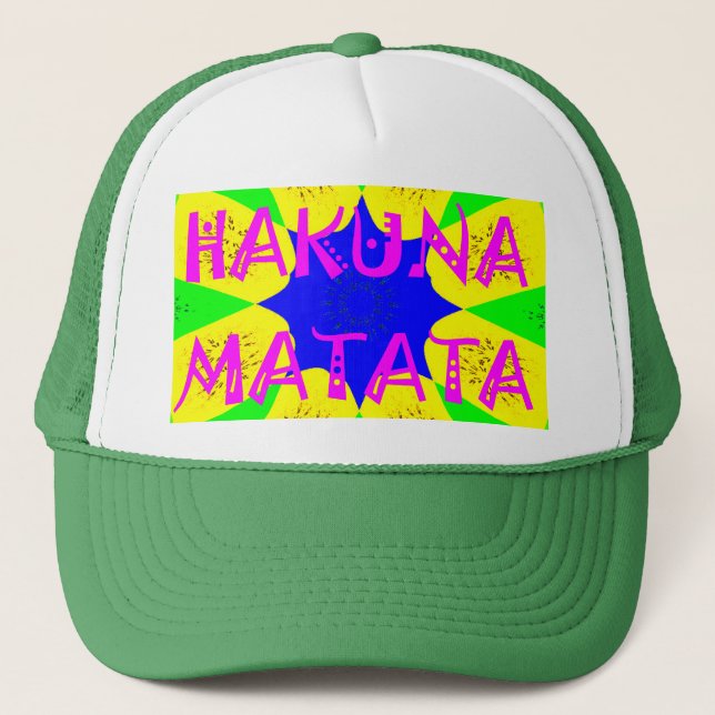 Latest Hakuna Matata Beautiful Amazing Design Colo Trucker Hat (Front)