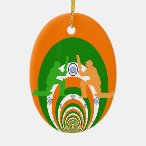 Latest India Cricket Ideas Ceramic Ornament