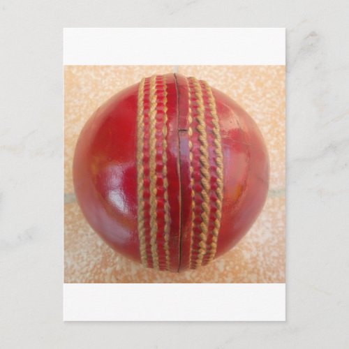 Latest International Red Leather Cricket Ball Postcard