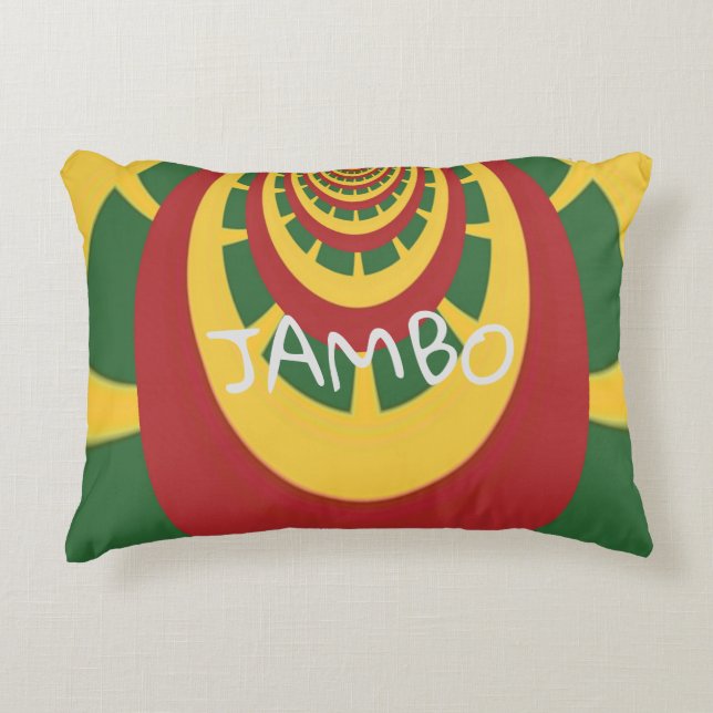 Latest Jamaica Rasta Colors  Accent Pillow (Front)