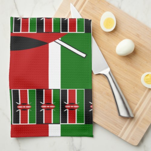 Latest Kenya Black red green Kitchen Towel