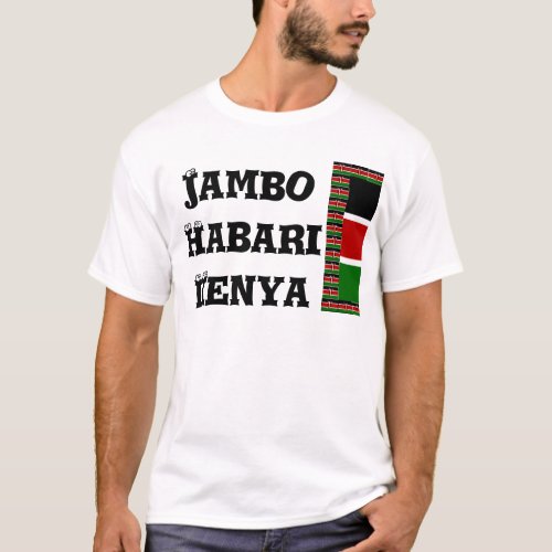 Latest Kenyan Flag Basic T_Shirt Template