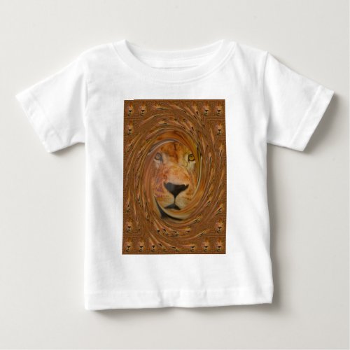 Latest Lion smile Animal Print Pattern art design Baby T_Shirt