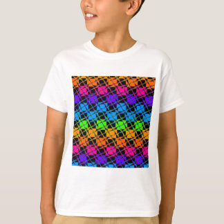 Latest lovely edgy rainbow colors checkered design T-Shirt