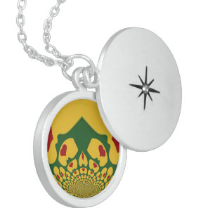 Latest lovely Rasta Colors red hearts Locket Necklace