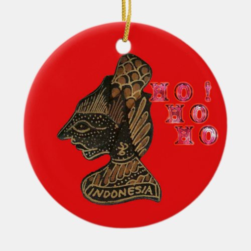 Latest Noel HoHoHo Merry Christmas Indonesia cute Ceramic Ornament