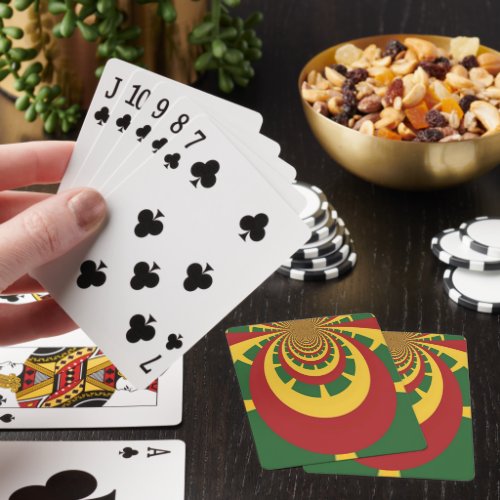 Latest Red Golden Green Customize Product Jamaican Poker Cards
