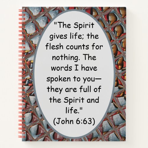  Latest Spirit Sustains Significance John 663  Notebook